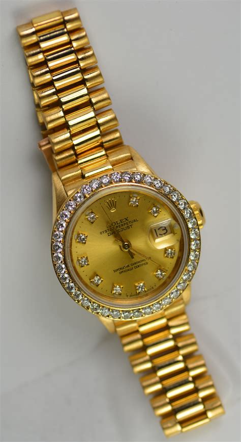 all diamong and gold rolex|rolex diamond set.